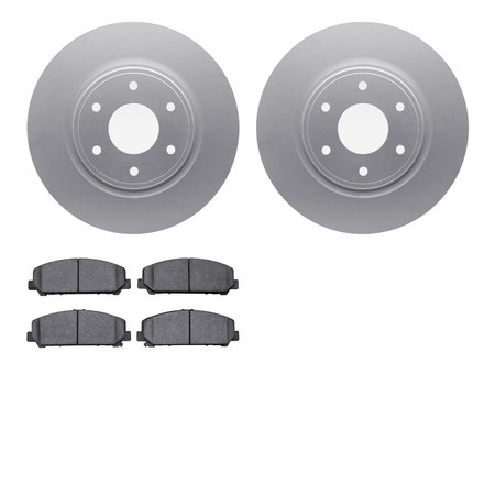 DYNAMIC FRICTION CO 4502-67136, Geospec Rotors with 5000 Advanced Brake Pads, Silver 4502-67136